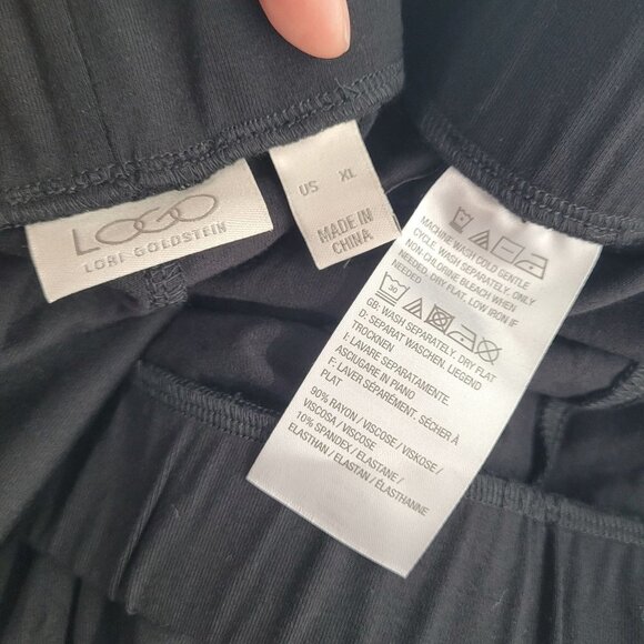 Logo Lori Goldstein Womens size XL black pull on casual stretch pants - Picture 3 of 6